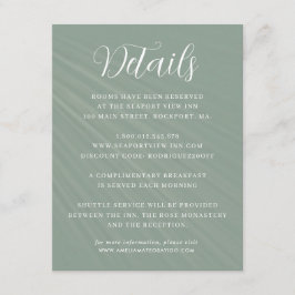 Information om enkel skriptförsäljning Grönt Bröll Tilläggskort