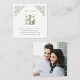 Information om enkel tidslös Grönt för fotot Bröll Tilläggskort