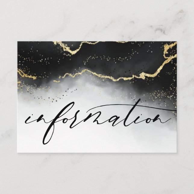Information om Etheral Mist Ombre Black Bröllop Tilläggskort (Framsida)