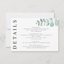 Information om Eucalyptus Greenery Minimalist Bröl OSA Kort