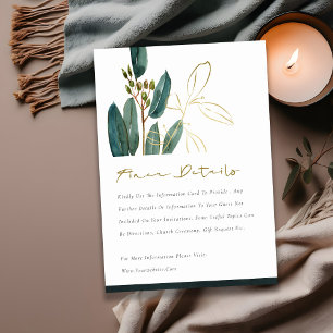 Information om Eucalyptus Grönt Guld Foliage Bröll Tilläggskort