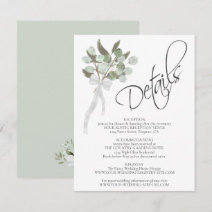 Information om Eucalyptus och Greenery Bouquet Brö Tilläggskort