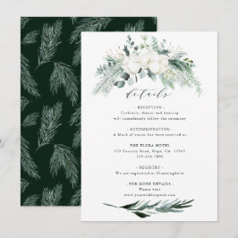 Information om Evergreen och Cotton Flower Bouquet Tilläggskort