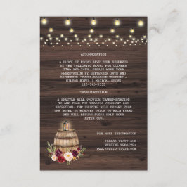 Information om Fall Burgundy Blommigt Vin Barrel B Tilläggskort