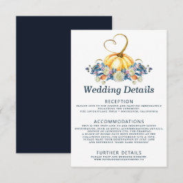 Information om Fall Pumpkin Bröllop Inbjudningar