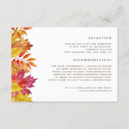 Information om Falling Löv Garland Autumn Bröllop Tilläggskort