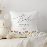 Information om färgämnet Wildblomma Baby Kudde<br><div class="desc">Den här färglösa jägerblomman baby-detaljen dekorativ kudde är perfekt för din enkla, vismliga, boho-regnbåge sommarbabydusch. Den ljusa, förtjusade rosan, gulten, orangen och blommigten guld i färg får en känsla av en minimalistisk, elegant, ge-vintage-trädgård. Den moderna designen är konst och delikat och ger en klassisk, jordfin ängsskugga i vattenfärg. Oavsett vad...</div>