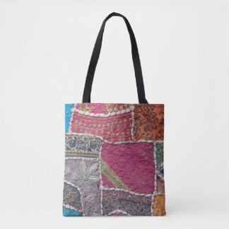 Information om färgat patchwork Carpet Closeup Det Tygkasse