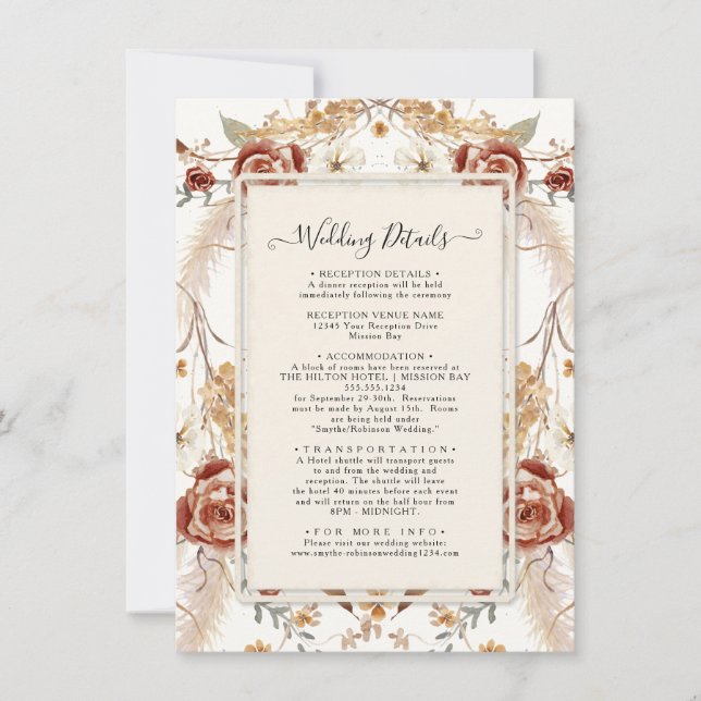 Information om färgen Red Watercolor Mustard Folia Inbjudningar (Framsida)