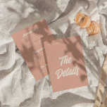 Information om färgfull Retro-minimal Roligt Moder Tilläggskort<br><div class="desc">Information om bröllop-gästinformation om enkel och snyggt återfyllnadsfärg. Med funkyns blek rosa bakgrund och gråvit textlayout. All information är anpassade som webbplats,  transport,  logi. Ta den tillsammans med andra produkter från denna klassade hand som tillverkades av retro bröllop-svit.</div>