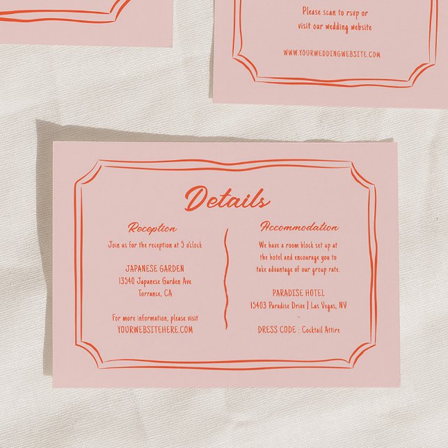 Information om färglös Roligt Hand plockade Bröllo Tilläggskort (Skapare uppladdad)