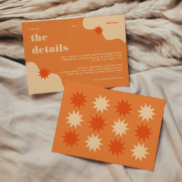 Information om färgstark Retro Bright & fet Bröllo Tilläggskort