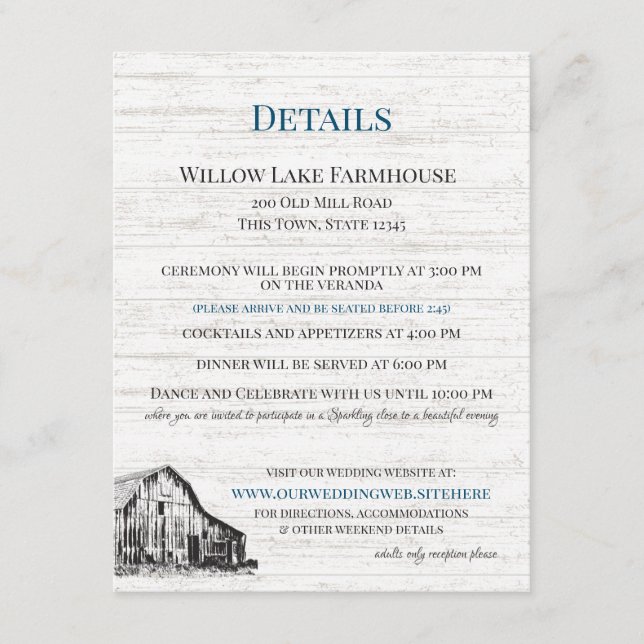 Information om farmhouse Land Barn Sketch Informat Tilläggskort (Framsida)