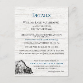 Information om farmhouse Land Barn Sketch Informat Tilläggskort