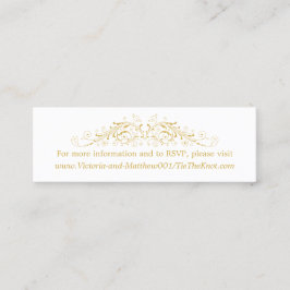 Information om Faux Guld Flourish Bröllop Infoga Mini Visitkort