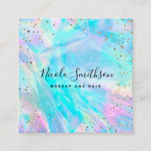 Information om FAUX guld-folie Fyrkantigt Visitkort