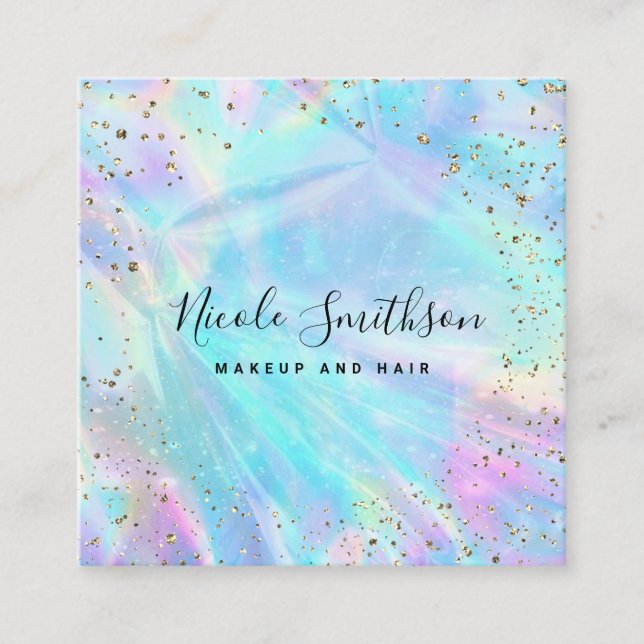 Information om FAUX guld-folie Fyrkantigt Visitkort (Framsida)