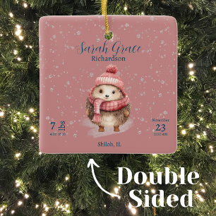 Information om födelseattentaten Cute Winter Hedge Julgransprydnad Keramik