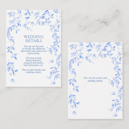 Information om fransk Blue Blommigt Botanical Bröl Tilläggskort