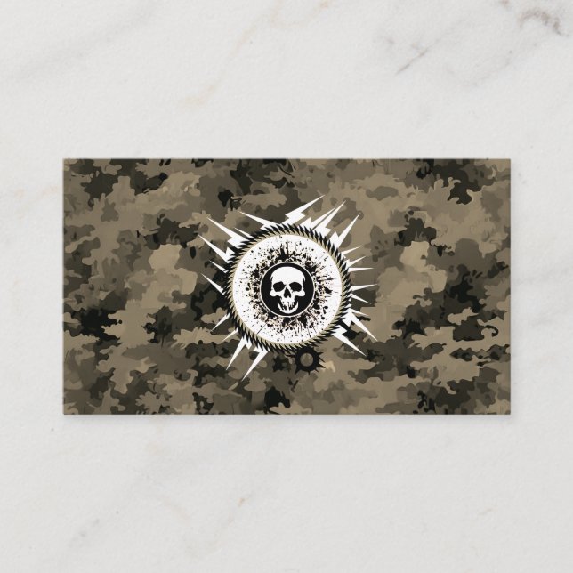 Information om fridluftsmänniska Camouflage Hunt F Visitkort (Framsida)