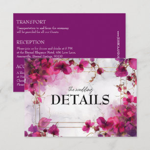 Information om Fuchsia Enchantment: Vattenfärg Tilläggskort