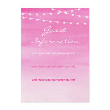 Information om Fuchsia Watercolor String Ljus Gues