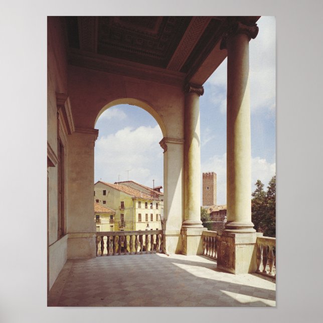 Information om galleriet i huvudfasaden, 1550 poster (Framsidan)