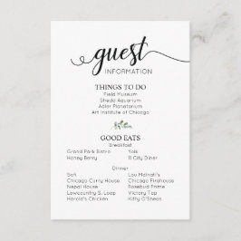 Information om gäst för Bröllop Tilläggskort