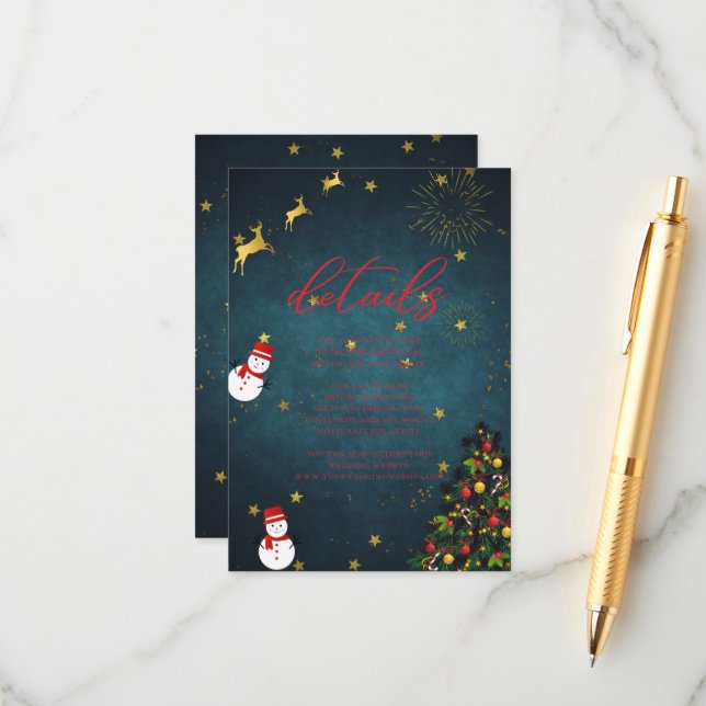 Information om gäst för god jul Julfest Tilläggskort (Fram/Back In Situ)