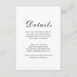 Information om gästen Bröllop i Blommigt elegant Tilläggskort