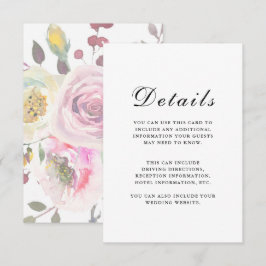 Information om gästen Bröllop i Blommigt elegant Tilläggskort