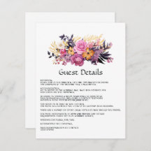 Information om gäster för rosa, Lila, svartvitt oc