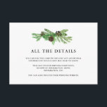 Information om gäster för Winter Gräs Bröllop Tilläggskort<br><div class="desc">De här bröllop-gästdetaljkorten i snyggt har en vattenfärgsdesign för gräs grenar, som är komplett med gräs-koner. Perfekt för vintern eller helgdag bröllop. Vi har använt konst från LABF-skapelser. Du kan använda korten så att de innehåller information om din bröllopsmottagning, köranvisningar, logi och allt annat du behöver för att få veta...</div>