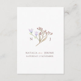 Information om gästgäster för Wildblommonogram för Tilläggskort