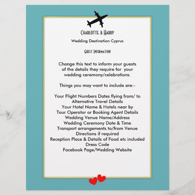 Information om gästgäster i utlandet i bröllop (Framsida)