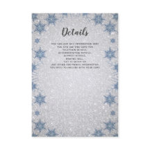 Information om Glitter Blue Snowflake vinterbröllo