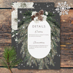 Information om Gnistran Boho Charcol Gräs Winter Tilläggskort