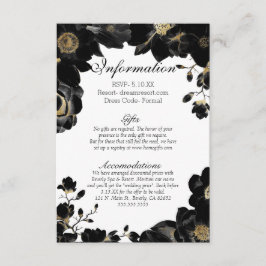 Information om Golden Accentated Black Blommigt Br Tilläggskort
