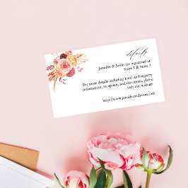 Information om Golden Burgundy & Rosa Blommigt 2 Tilläggskort