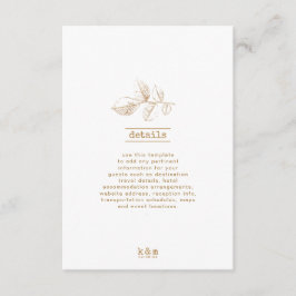 Information om Golden Löv Bröllop 2 ID655 Tilläggskort