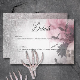 Information om Gothic Black & Burgundy Skull & Spi Tilläggskort