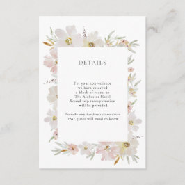 Information om gram- och vattenfärgsblommor tilläggskort