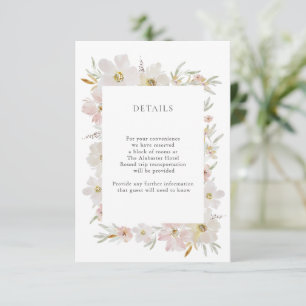 Information om gram- och  vattenfärgsblommor tilläggskort