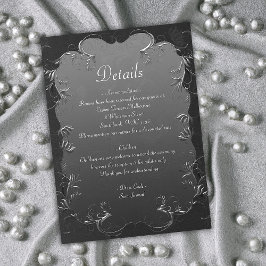 Information om grått Elegance och Silver Swirls Br Tilläggskort