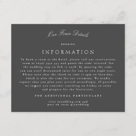 Information om grått Formal Classic Calligraphy Br Tilläggskort