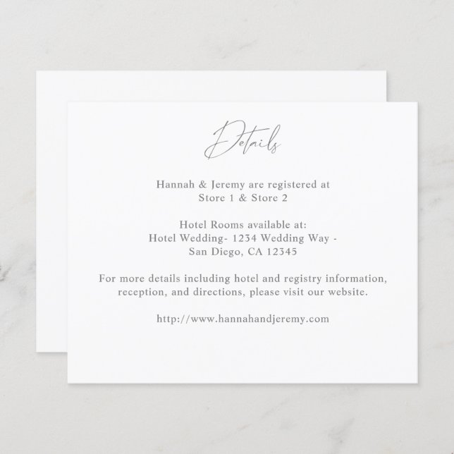 Information om Grått och vit budget (Fram/baksida)