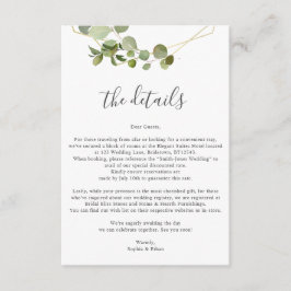 Information om Greenery Eucalyptus Bröllop Tilläggskort