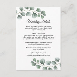 Information om Greenery Eucalyptus Löv Bröllop Tilläggskort
