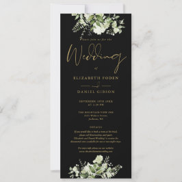 Information om Grey Blommigt Black och GuldWedding Inbjudningar