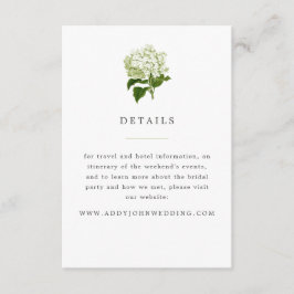 Information om grönt och vit och Hydrangea Tilläggskort
